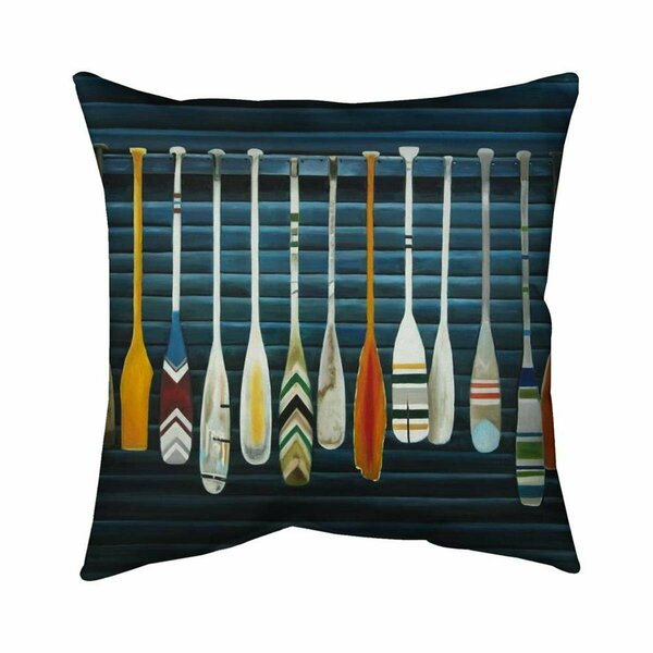 Begin Home Decor 26 x 26 in. Paddles-Double Sided Print Indoor Pillow 5541-2626-SP63